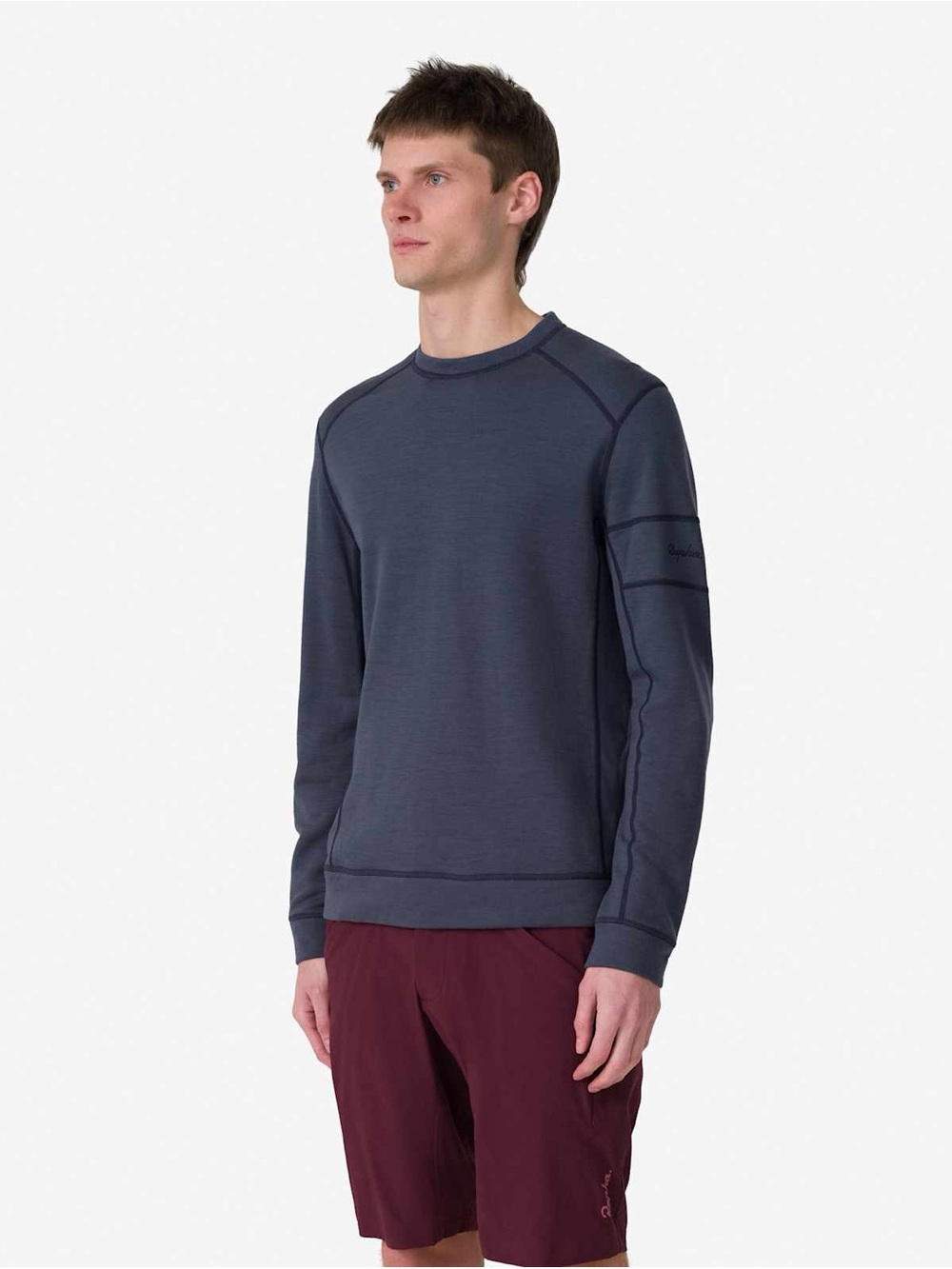 Rapha Men’s Dark Navy Merino Crewneck Sweatshirt Cycling Outdoors Size Large